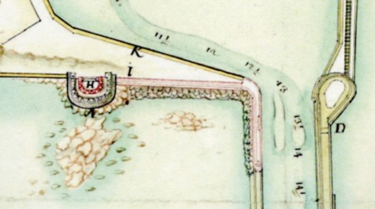 Plan de 1687 par Benjamin de Combes